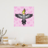 Valkparkiet Liefde Poster (Keuken)