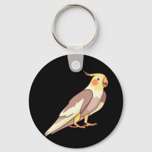 Valkparkiet vogel papegaai sleutelhanger