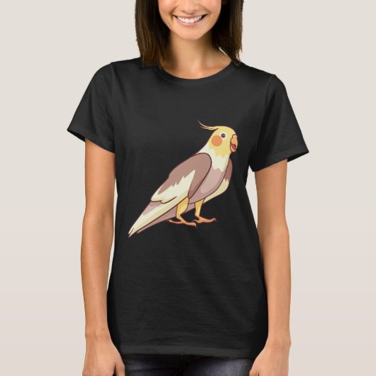 Valkparkiet vogel papegaai t-shirt (Voorkant)