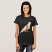 Valkparkiet vogel papegaai t-shirt (Voorkant volledig)