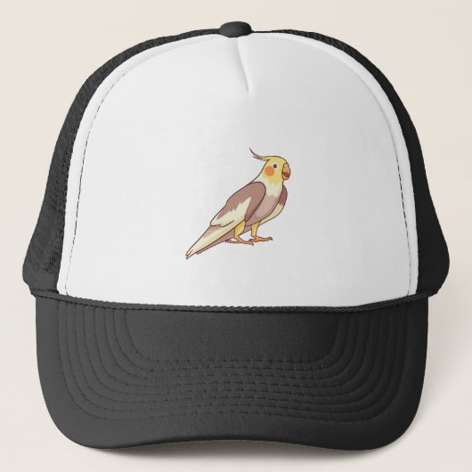Valkparkiet vogel papegaai trucker pet (Voorkant)