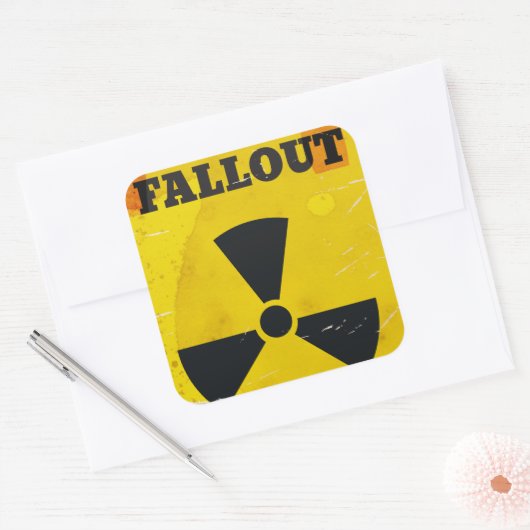  valkuil poster vierkante sticker (Envelop)