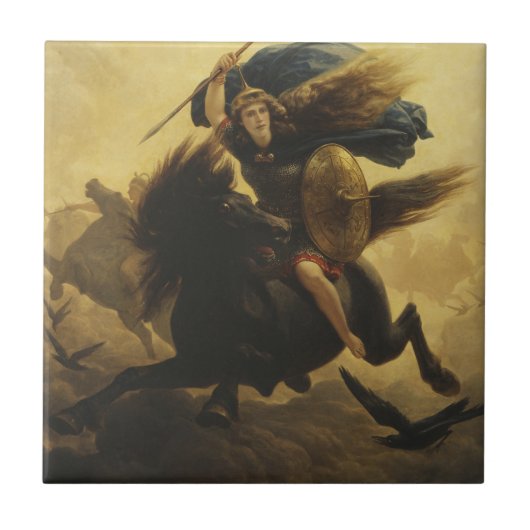 Valkyrie, 1865 (olie op canvas) tegeltje (Voorkant)