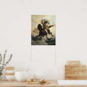 "Valkyrie" (1869) door Peter Nicolai Arbo Poster (Keuken)