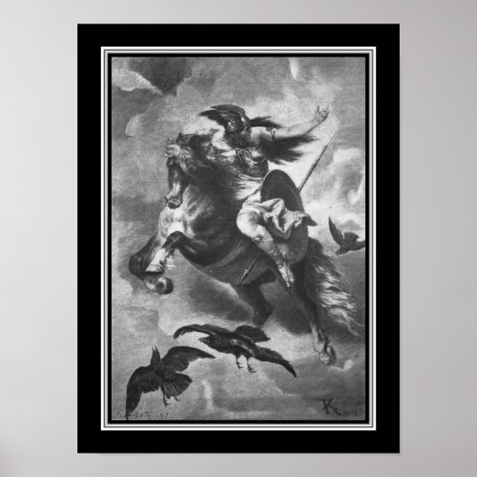 "Valkyrie" 1884 Norse Mythology Poster (Voorkant)