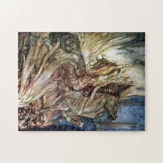  Valkyrie Antiek Fantasy Art schilderen Legpuzzel (Horizontaal)