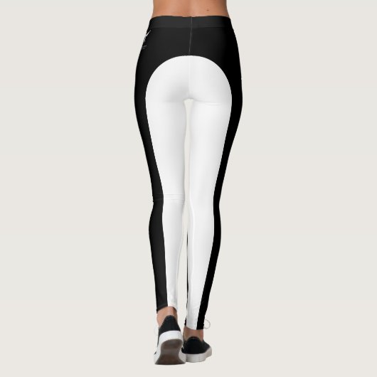 Valkyrie Brand Leggings - zwart en wit (Achterkant)