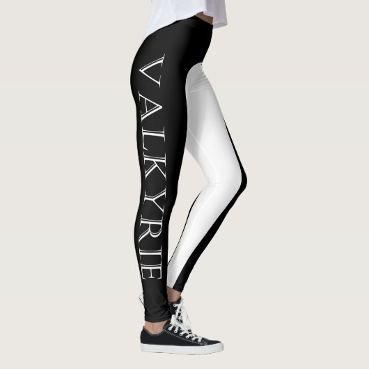 Valkyrie Brand Leggings - zwart en wit (Rechts)