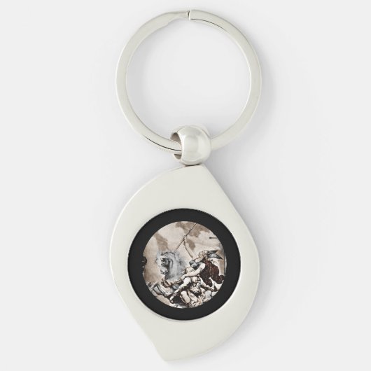 Valkyrie Carries Hero tot Valhalla Sleutelhanger (Voorkant)