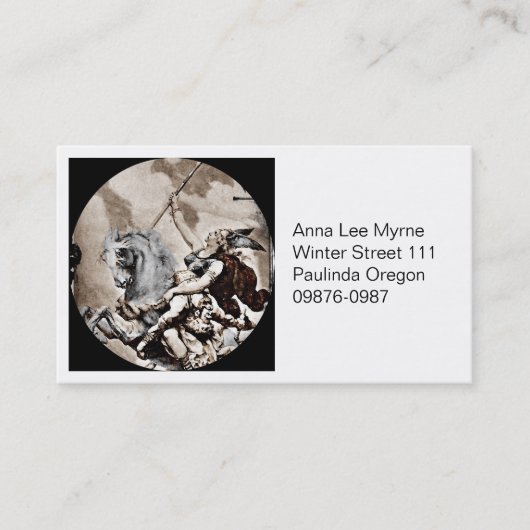 Valkyrie Carries Hero tot Valhalla Visitekaartje (Voorkant)