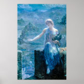Valkyrie in een blauwe jurk met pantser poster (Voorkant)