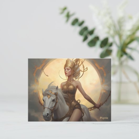 Valkyrie Sigrún Briefkaart (Staand voorkant)