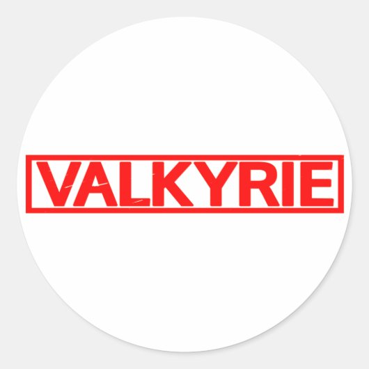 Valkyrie Stamp Ronde Sticker (Voorkant)