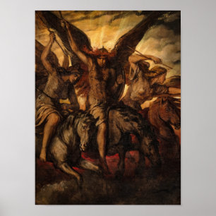 Valkyries, 1871, ingediend door Elisabeth Jerichau Poster