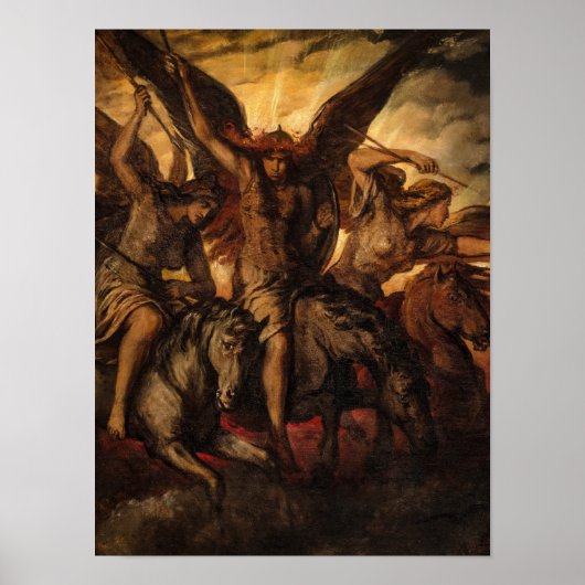 Valkyries, 1871, ingediend door Elisabeth Jerichau Poster (Voorkant)