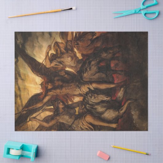 Valkyries door Elisabeth Jerichau-Baumann Tissuepapier (Craft)