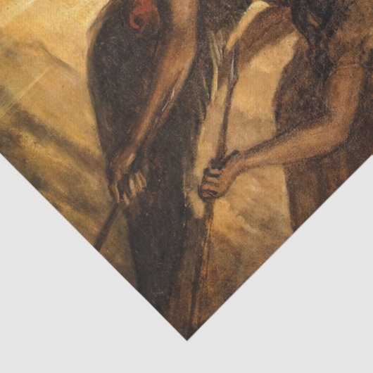 Valkyries door Elisabeth Jerichau-Baumann Tissuepapier (Detail)