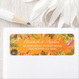 Vall Weddenschap herfst Maple Leaves Pumpkin Etiket