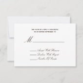 Vall Wedding RSVP - Zonnebloem & Barnwood Kaartje (Achterkant)