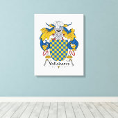 Valladares Family Crest Canvas Afdruk (Insitu (Houten vloer))