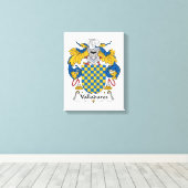 Valladares Family Crest Canvas Afdruk (Insitu (Houten vloer))
