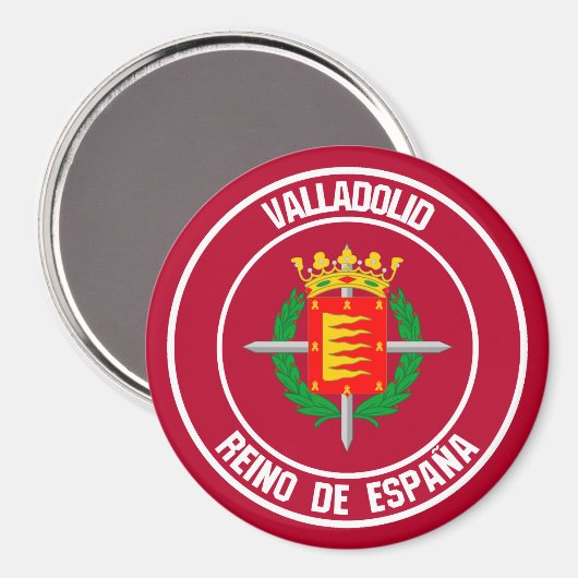 Valladolid Round Emblem Magneet (Voorkant / Achterkant)