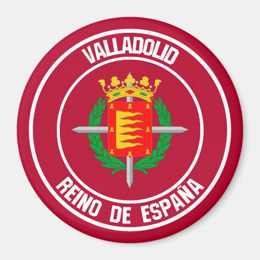 Valladolid Round Emblem Magneet (Voorkant)