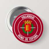 Valladolid Round Emblem Ronde Button 7,6 Cm (Voorkant /achterkant)