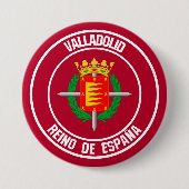Valladolid Round Emblem Ronde Button 7,6 Cm (Voorkant)