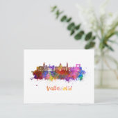 Valladolid skyline in waterverf briefkaart (Staand voorkant)