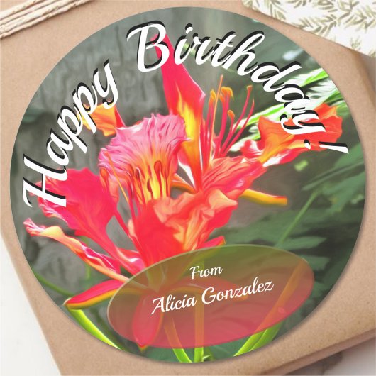 Vallarta Birthday Beauty 1583 Ronde Sticker