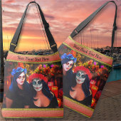 Vallarta Catrinas met bloemen en kaarsen 1718 Crossbody Tas