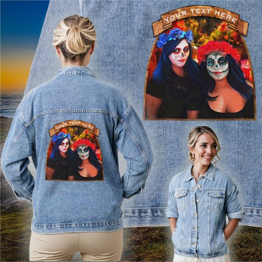 Vallarta Catrinas met bloemen en kaarsen 1718 Denim Jacket