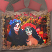 Vallarta Catrinas met bloemen en kaarsen 1718 Fleece Deken