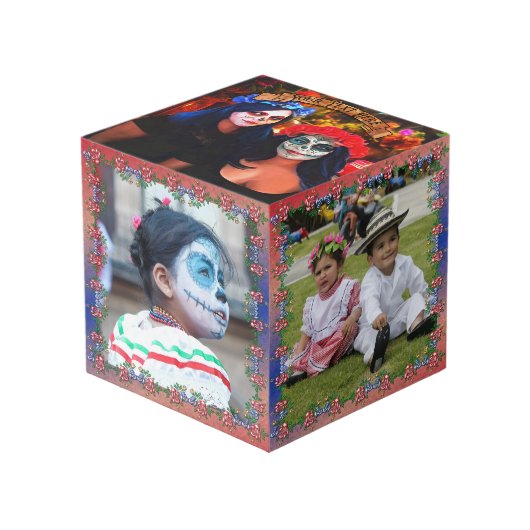 Vallarta Catrinas met bloemen en kaarsen 1718 Kubus (Voorkant hoekig)