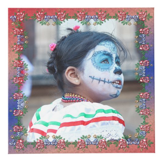 Vallarta Catrinas met bloemen en kaarsen 1718 Kubus (Voorkant)