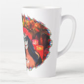 Vallarta Catrinas met bloemen en kaarsen 1718 Latte Mok (Rechts)