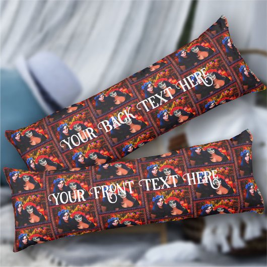 Vallarta Catrinas met bloemen en kaarsen 1718 Lichaamskussen