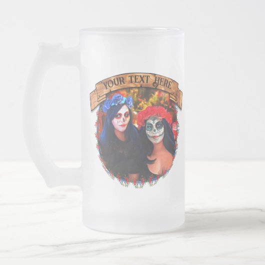 Vallarta Catrinas met bloemen en kaarsen 1718 Matglas Bierpul (Links)