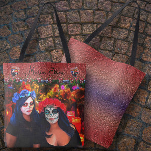 Vallarta Catrinas met bloemen en kaarsen 1718 Tote Bag