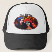 Vallarta Catrinas met bloemen en kaarsen 1718 Trucker Pet (Voorkant)