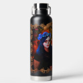 Vallarta Catrinas met bloemen en kaarsen 1718 Waterfles (Voorkant)