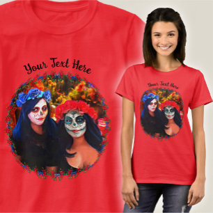 Vallarta Catrinas met Bloemen & Kaarsen 1718 T-shirt