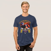 Vallarta Catrinas met schedels 1718 Tri-Blend Shirt (Voorkant volledig)