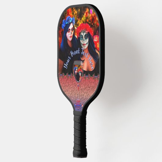 Vallarta Catrinas met wijn 1718 Pickleball Paddle (Links)