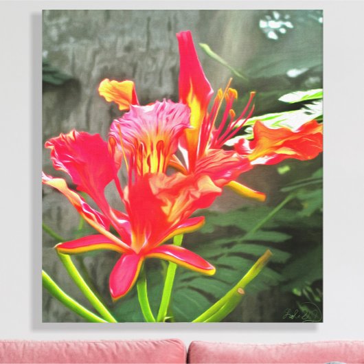 Vallarta Flaming Beauty 1583 Art Canvas Afdruk