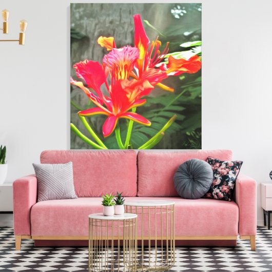 Vallarta Flaming Beauty 1583 Art Canvas Afdruk (Insitu (Woonkamer))