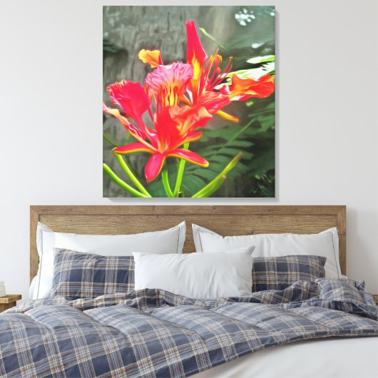 Vallarta Flaming Beauty 1583 Art Canvas Afdruk (Insitu (Slaapkamer))