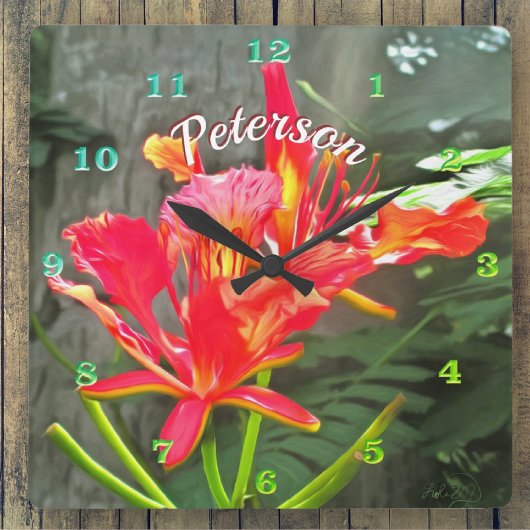 Vallarta Flaming Beauty 1583 Vierkante Klok