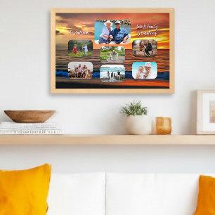 Vallarta Sunset Familie Fotocollage 1577 Kunst Poster
